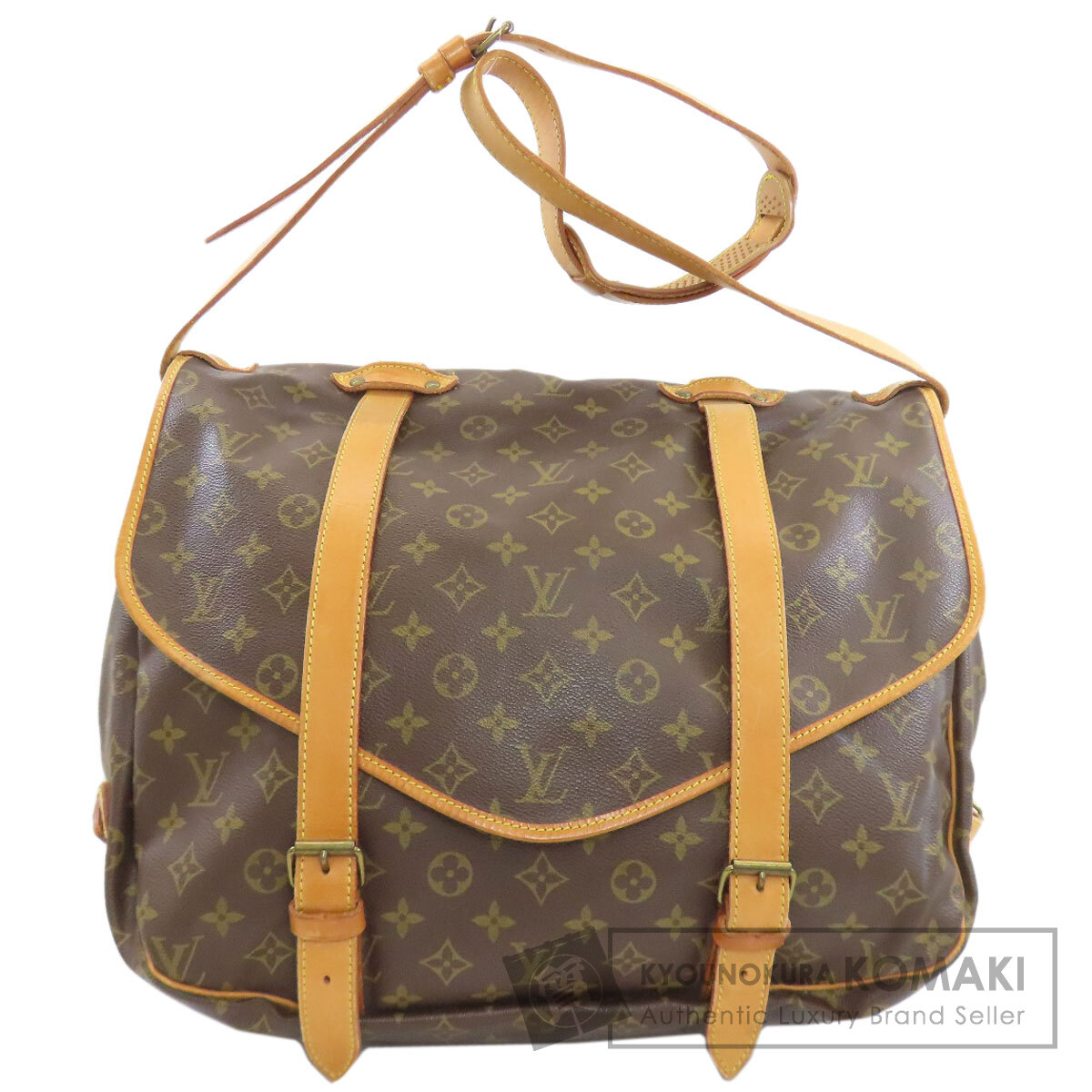 ルイヴィトン M42252 ソミュールLL ショルダーバッグ モノグラムキャンバス レディース 【中古】【LOUIS VUITTON】