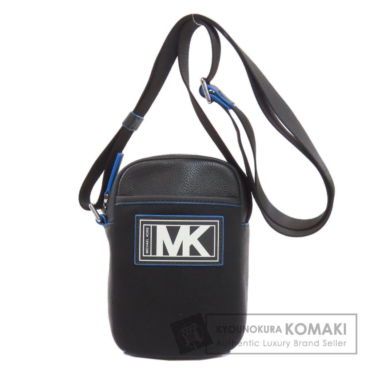 マイケル教科課程 MKロゴタイプ ショルダーバッグ なめし革/ナイロン レディース 【中古】【Michael Kors】