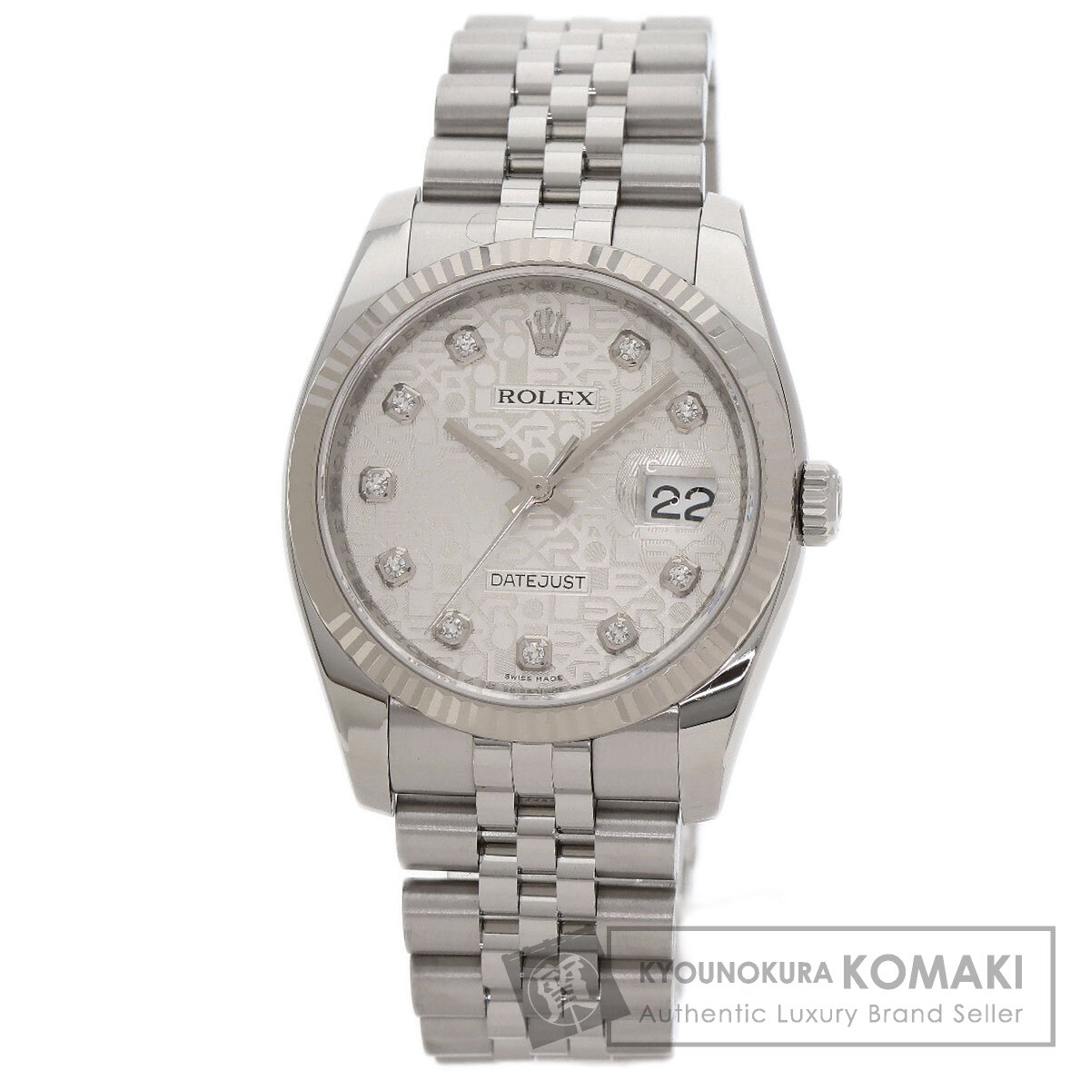 楽天市場】ROLEX ロレックス デイトジャスト 10Pダイヤ ベゼル
