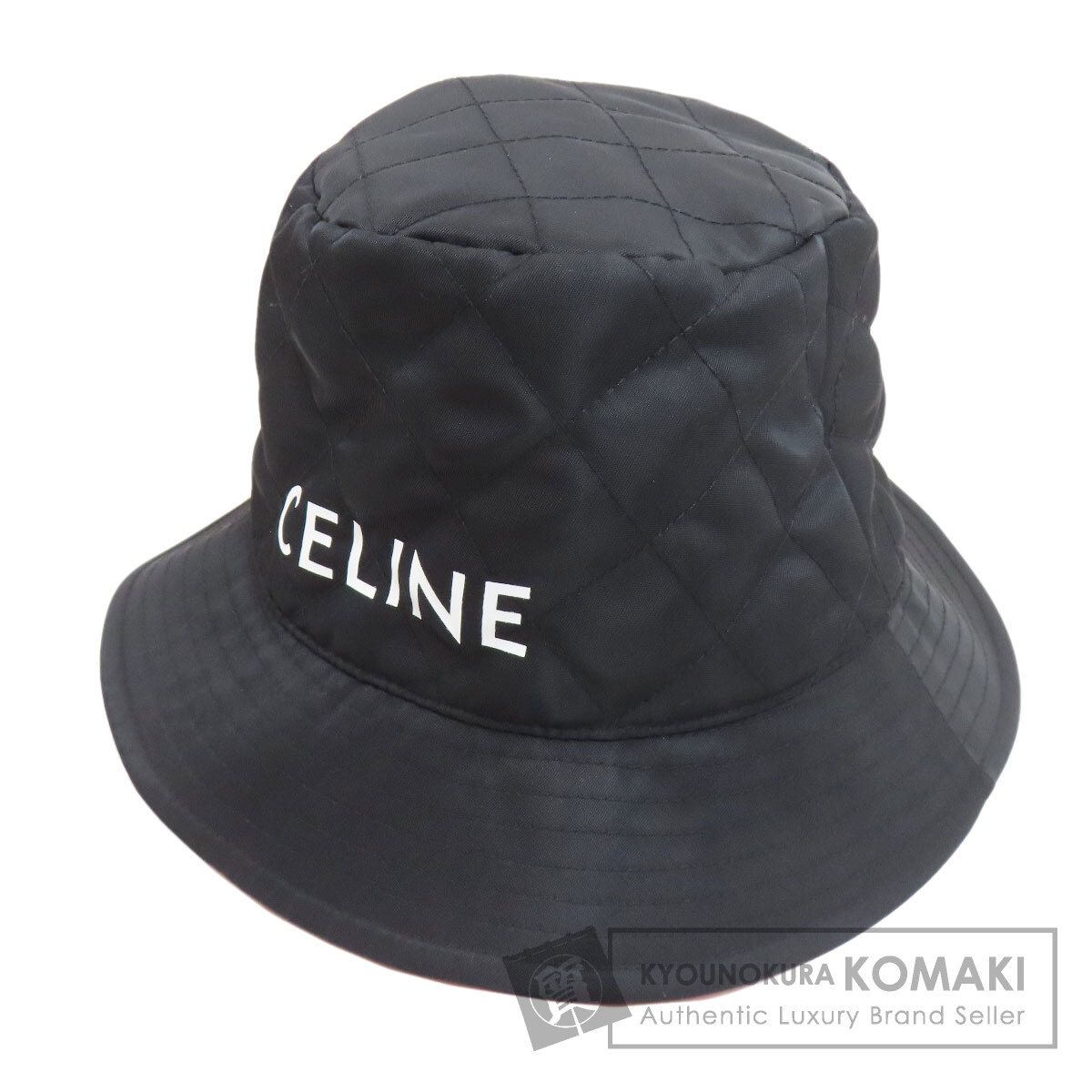 セリーヌ バケットハット キルティング 帽子 ナイロン素材 レディース 【中古】【CELINE】