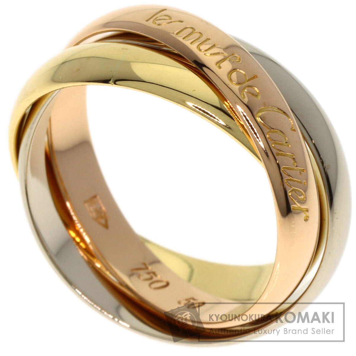 楽天市場】カルティエ Cartier トリニティリング 細タイプ 50号