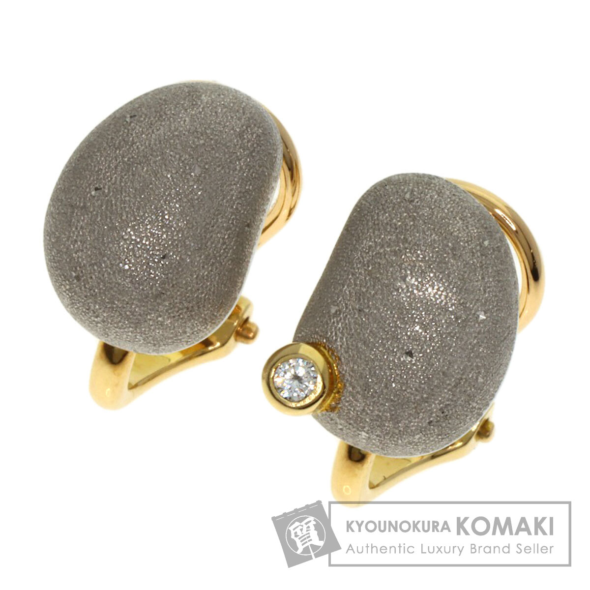 石川暢子 1P ダイヤモンド イヤリング K18イエローゴールド/PT900 レディース 【中古】【NOBUKO ISHIKAWA】|ブランド京の蔵小牧【最安挑戦!】