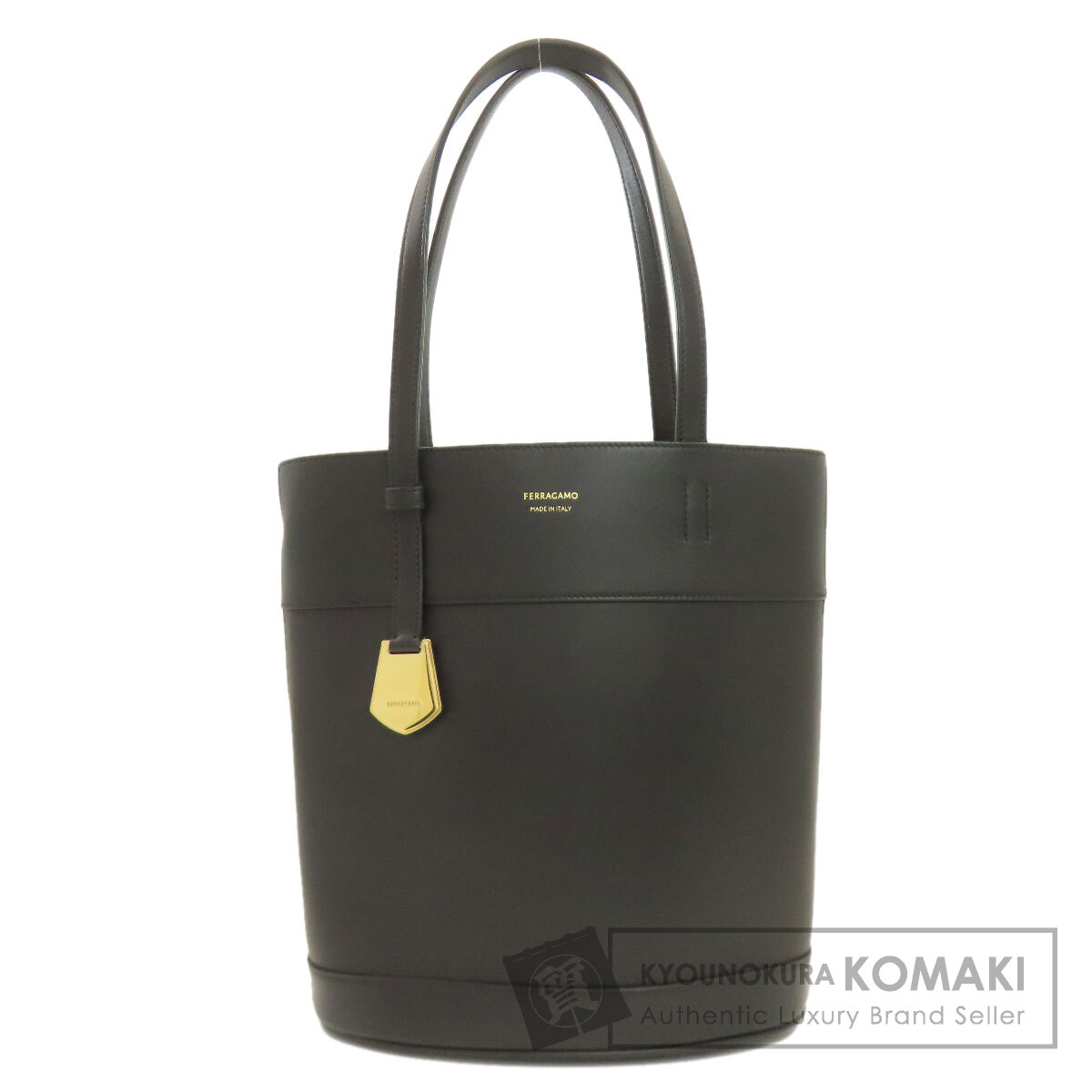 【Specialcoupon客体商いもの 6/5～6/11 0:59迄】サルヴァトーレフェラガモ ロゴタイプ トートバッグ なめし革 レディース 【中古】【Salvatore Ferragamo】