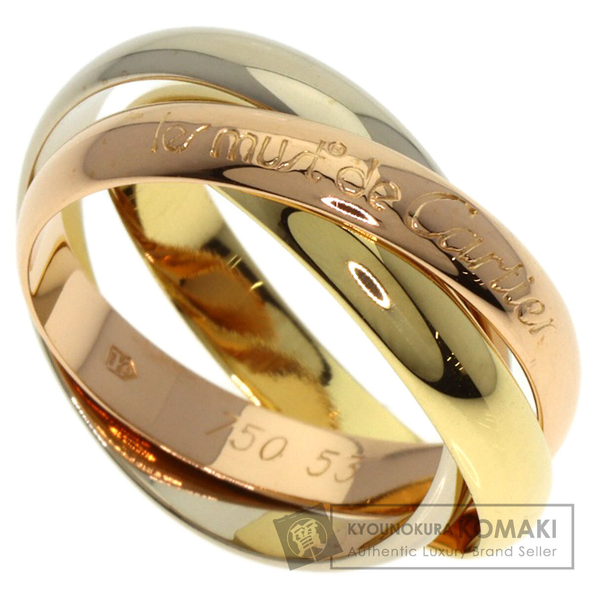 楽天市場】CARTIER カルティエ トリニティリング クラシック サイズ#53