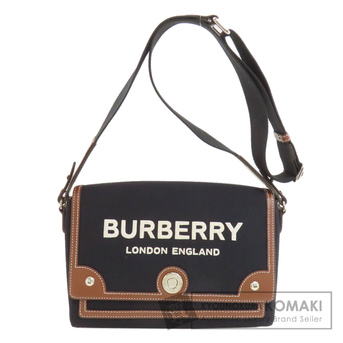 バーバリー ロゴタイプ ショルダーバッグ 帆布/なめし革 レディース 【中古】【BURBERRY】