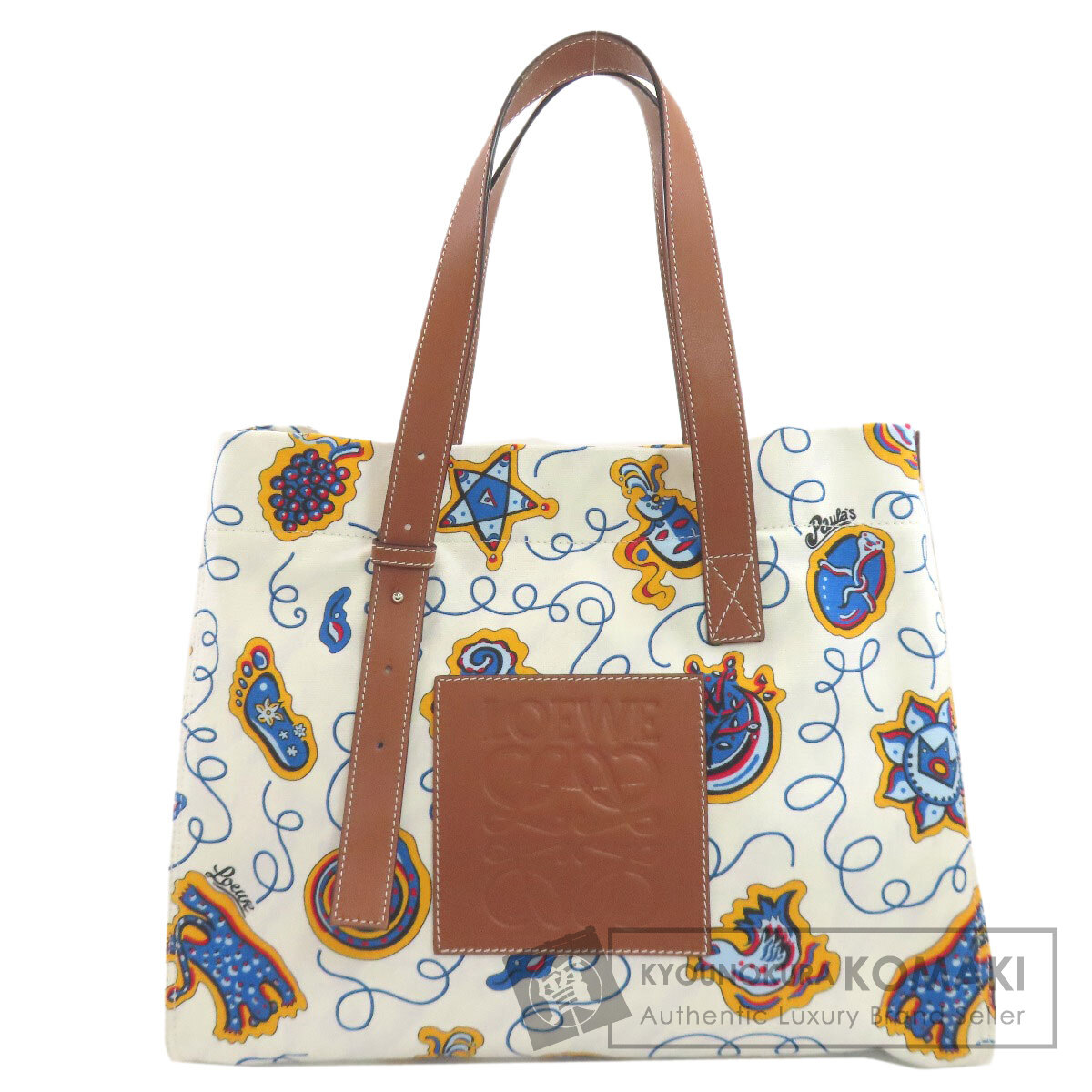 【Specialcoupon客体商いもの 6/5～6/11 0:59迄】ロエベ パウラズイビザ トートバッグ 帆布 レディース 【中古】【LOEWE】