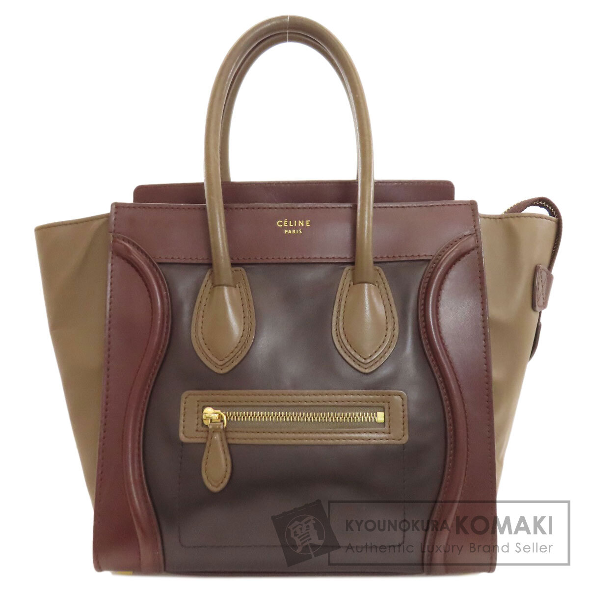 セリーヌ ラゲージマイクロ トートバッグ 子ウシ レディース 【中古】【CELINE】