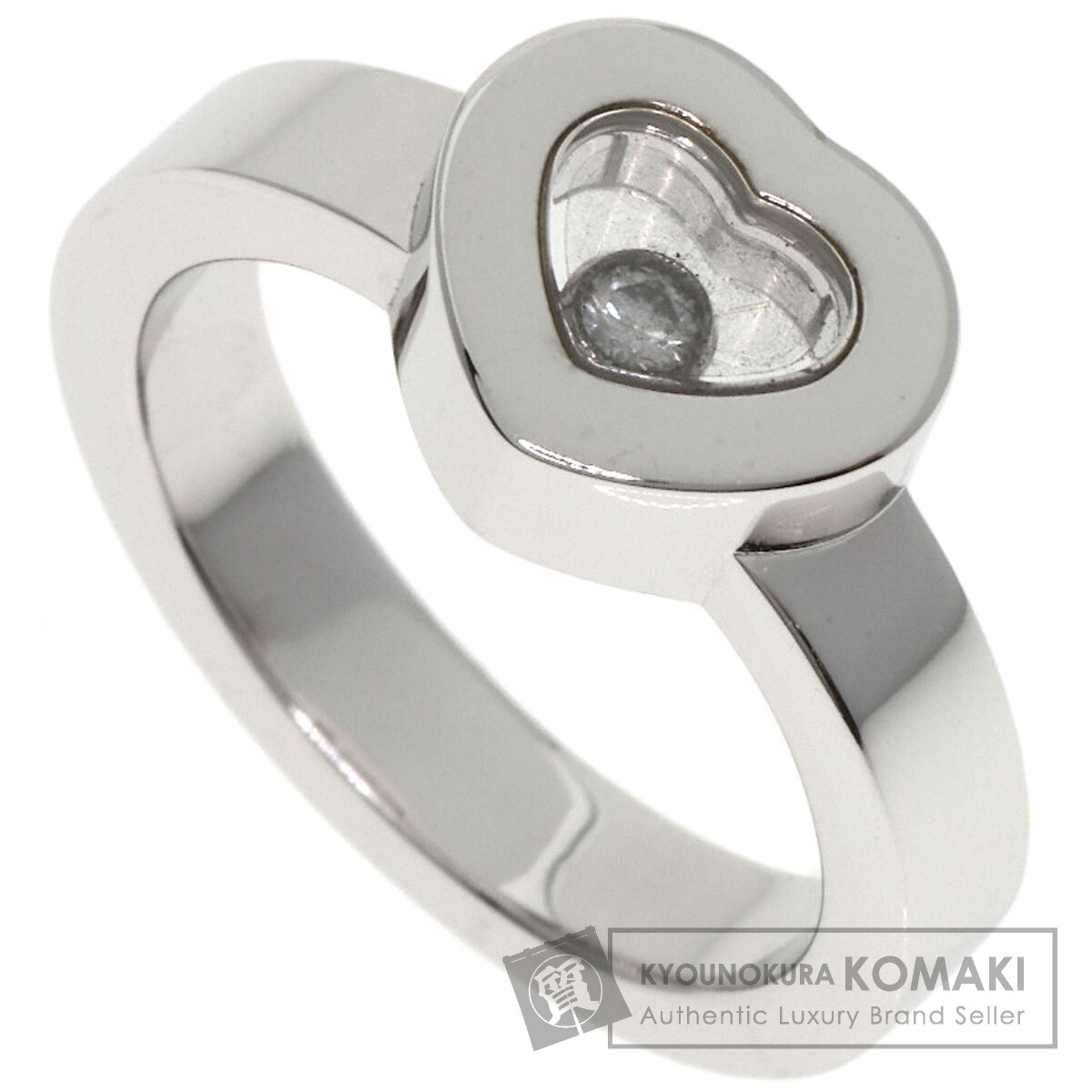 ショパール ハッピーダイヤモンド リング・指輪 K18ホワイトゴールド レディース 【中古】【Chopard】