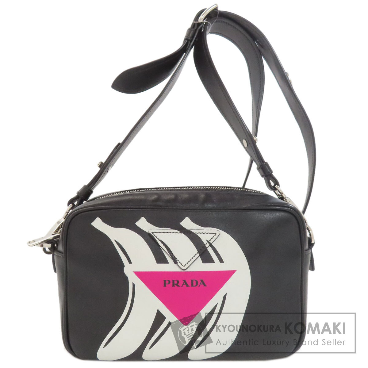 プラダ バナナ ショルダーバッグ カーフ レディース 【中古】【PRADA】