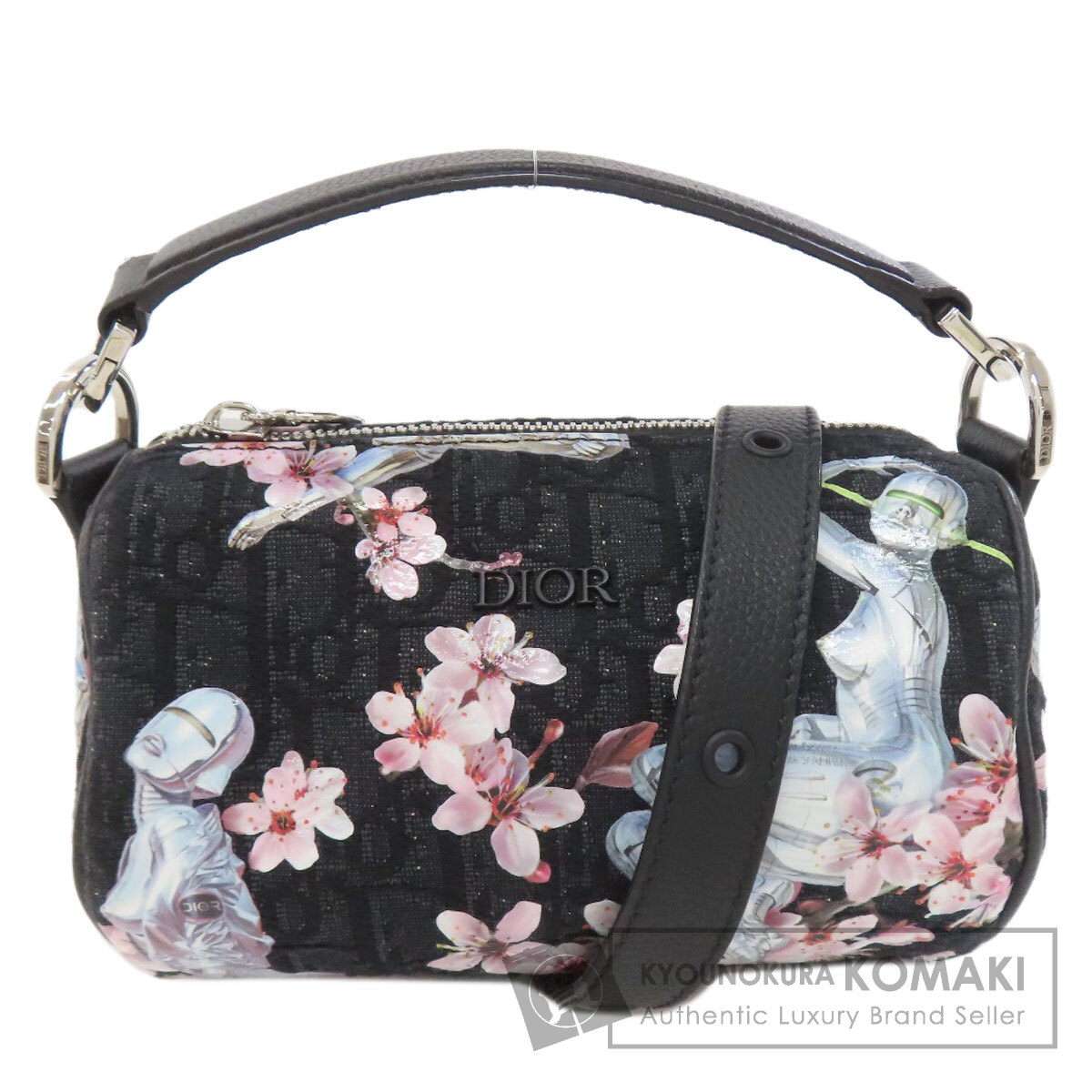 クリスチャンディオール 空山基コラボ トロッター 桜 2WAY ハンドバッグ キャンバス レディース 【中古】【CHRISTIAN DIOR】