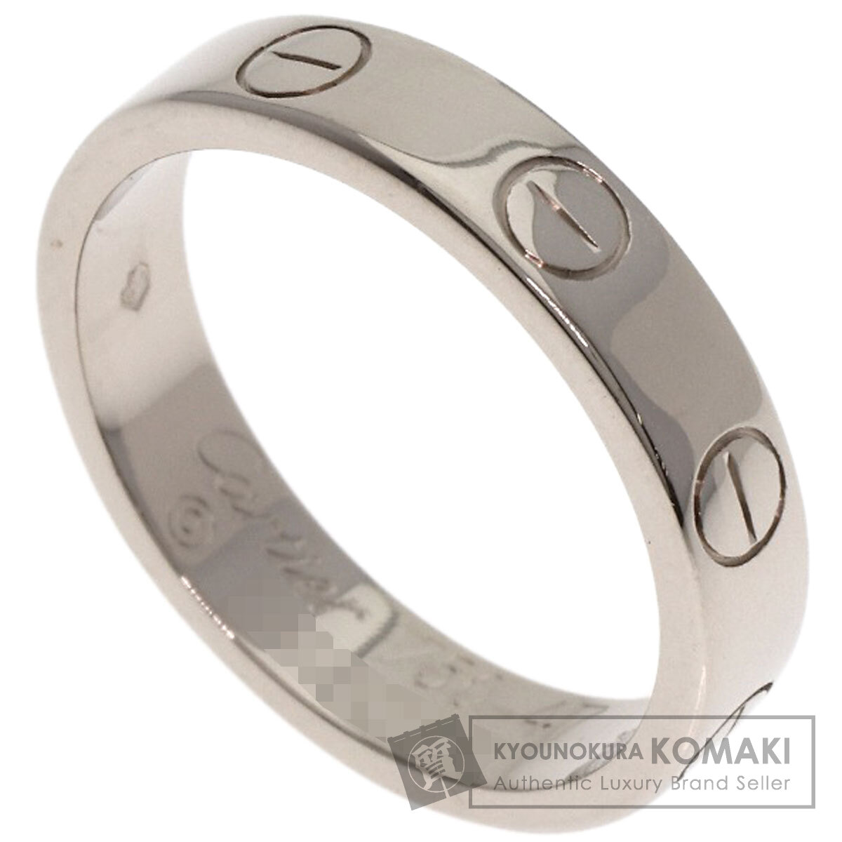 カルティエ ミニ ラブリング #47 リング・指輪 K18ホワイトゴールド レディース 【中古】【CARTIER】