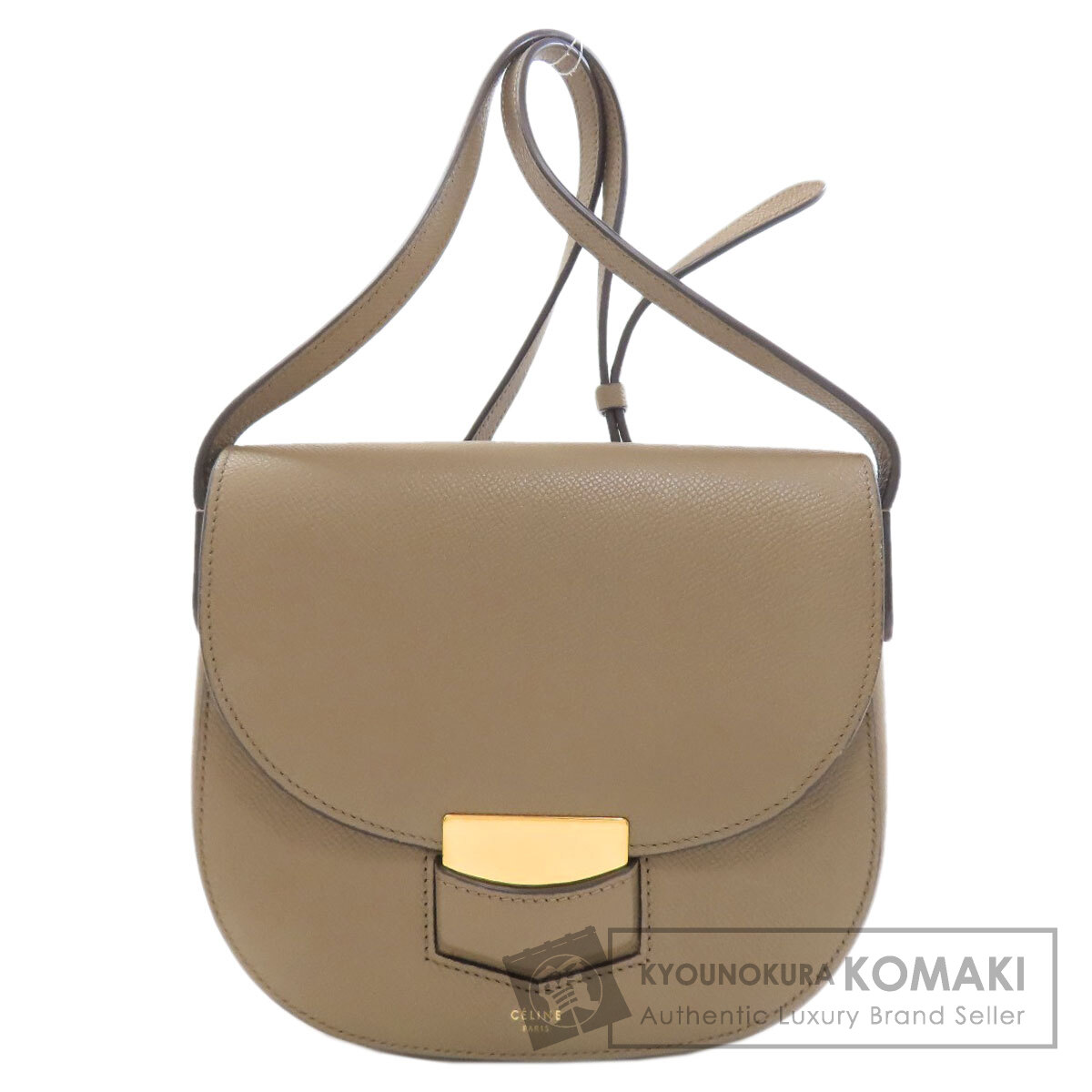 セリーヌ ロゴ ショルダーバッグ レザー レディース 【中古】【CELINE】