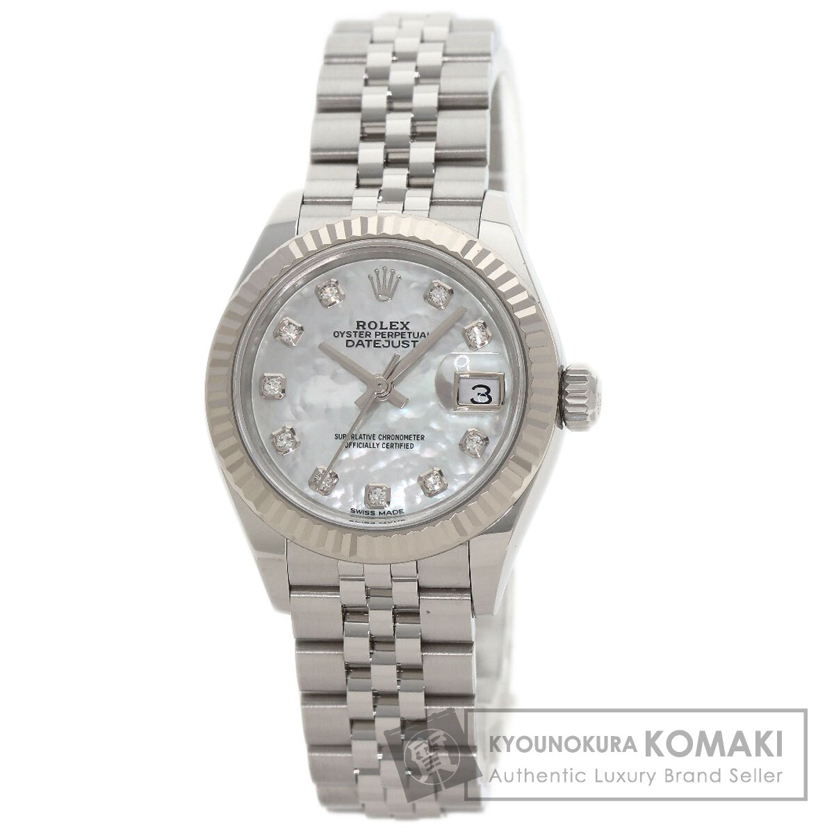 ロレックス 279174NG デイトジャスト 10P ダイヤモンド 腕時計 ステンレススチール/SS/K18WG レディース 【中古】【ROLEX】｜ブランド京の蔵小牧【最安挑戦！】