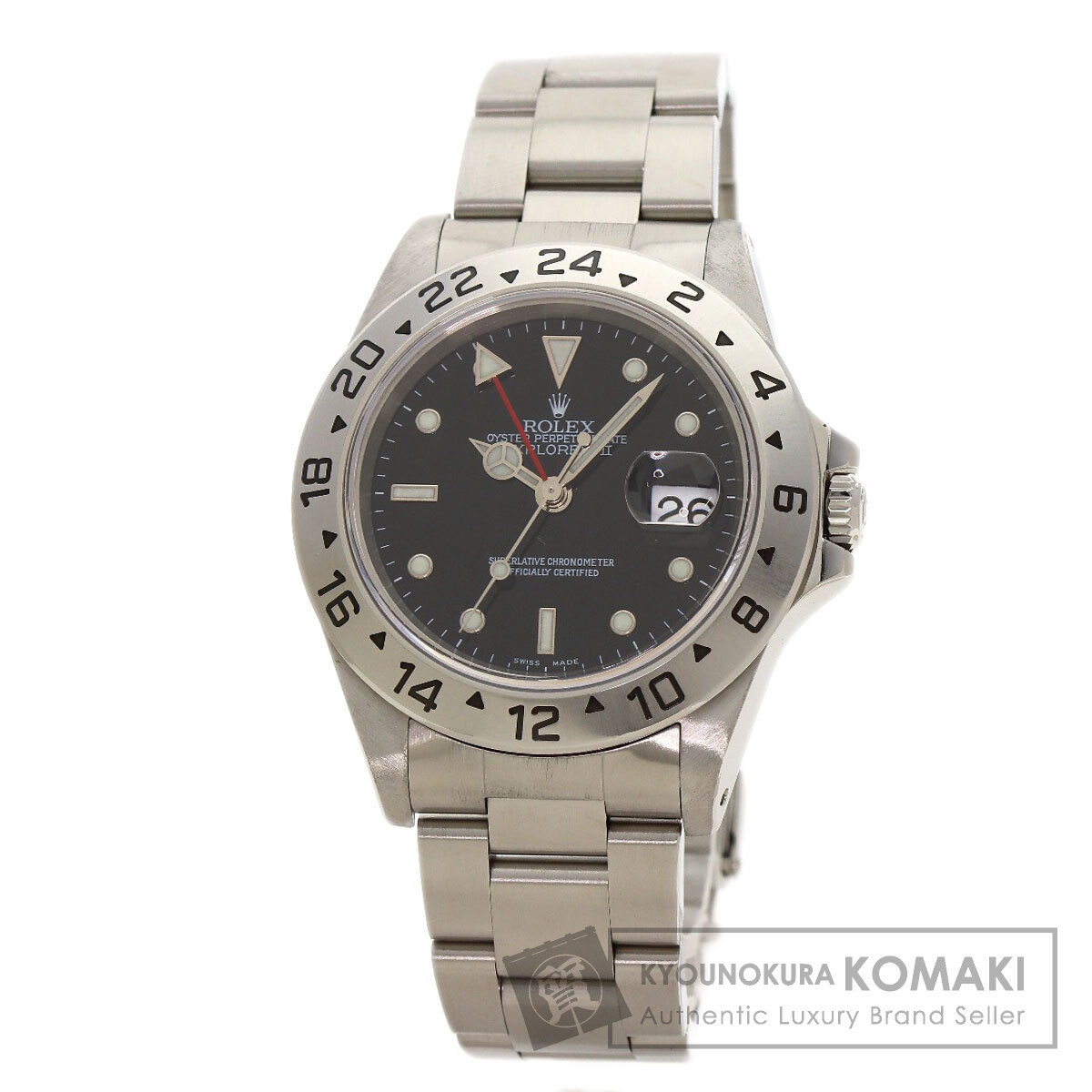 ロレックス 16570 エクスプローラー2 腕時計 ステンレススチール/SS メンズ 【中古】【ROLEX】