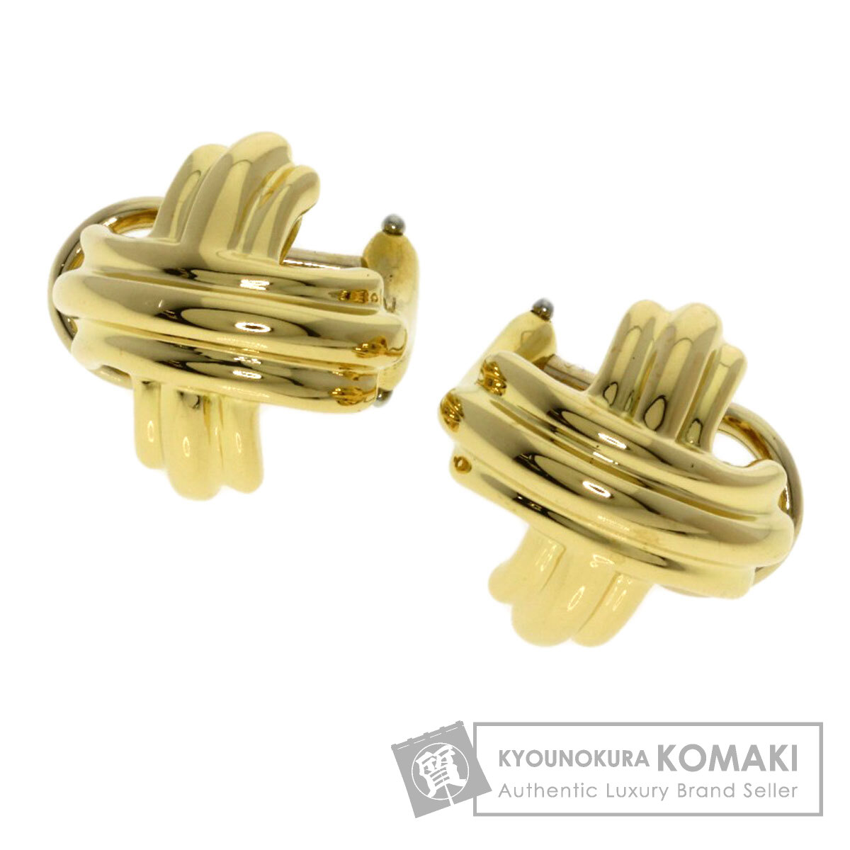 楽天市場】ティファニー グルーブド コンビイヤリング/Sv925×K18/750