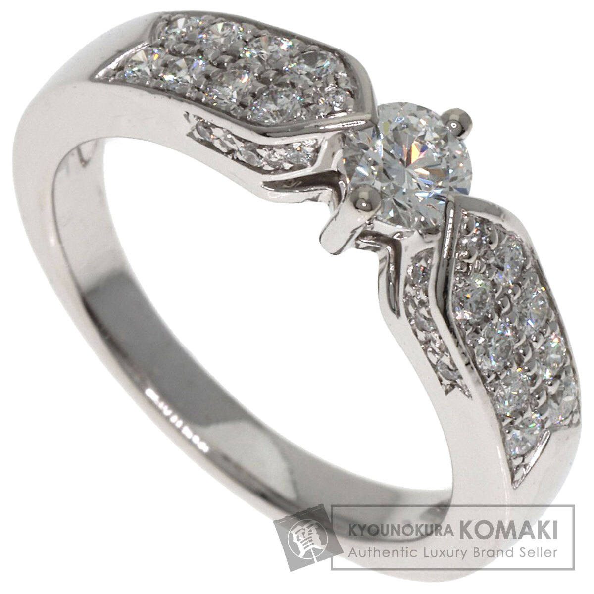 ショーメ プリュム ソリテール ダイヤモンド リング・指輪 プラチナPT950 レディース 【中古】【Chaumet】