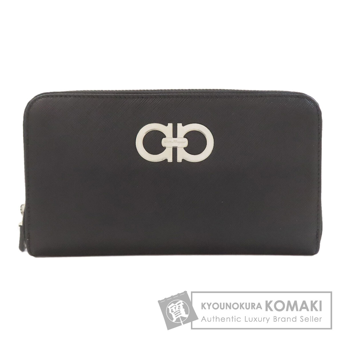 サルヴァトーレフェラガモ ガンチーニ金具 長財布（小銭入れあり） レザー レディース 【中古】【Salvatore Ferragamo】