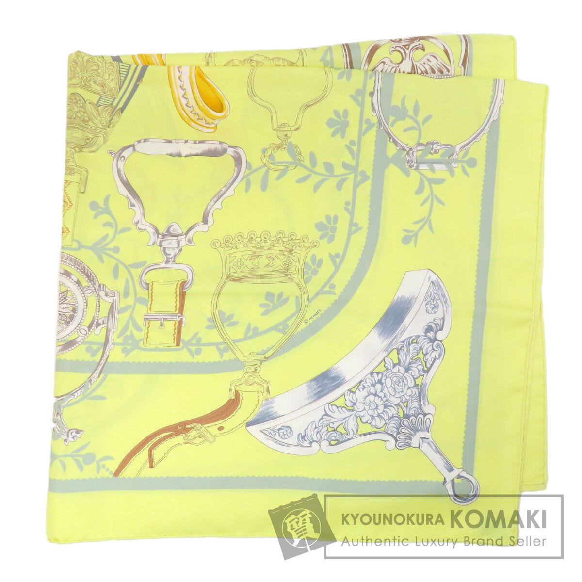 エルメス カレ90 鎧 スカーフ シルク レディース 【中古】【HERMES】