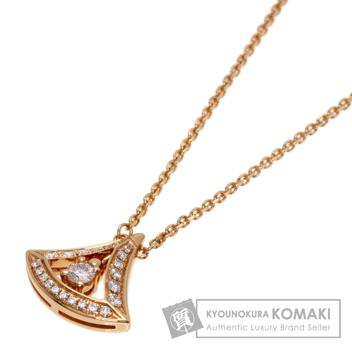 ブルガリ ディーヴァドリーム ダイヤモンド ネックレス K18ピンクゴールド レディース 【中古】【BVLGARI】