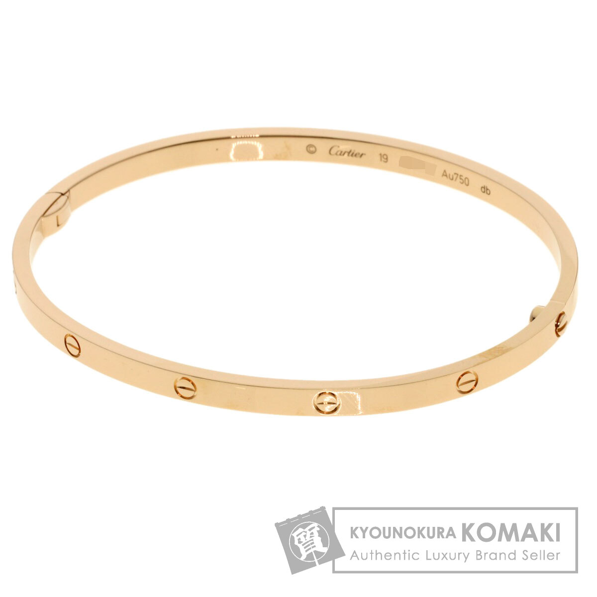 カルティエ ラブブレス SM #19 ドライバー無し ブレスレット K18ピンクゴールド レディース 【中古】【CARTIER】
