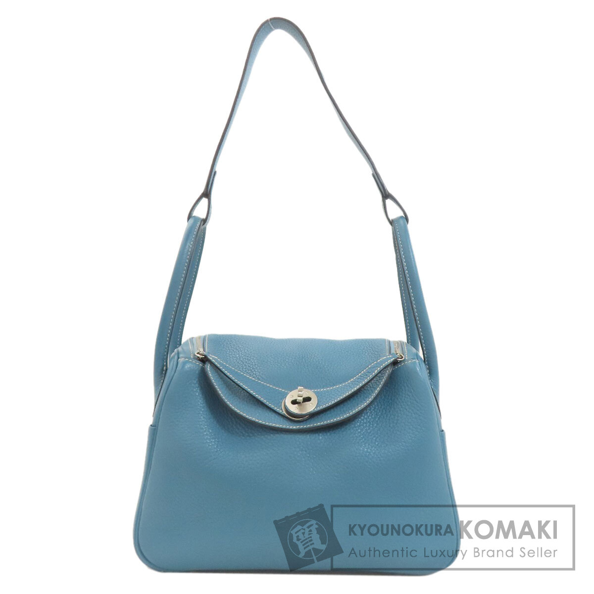 エルメス リンディ26 ブルージーン シルバー金具 ハンドバッグ トリヨン レディース 【中古】【HERMES】