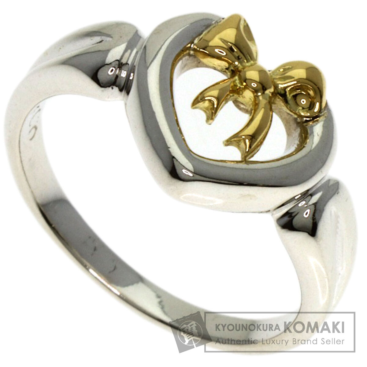 楽天市場】ティファニー リボンリング・指輪/Sv925×K18/750コンビ-4.2g