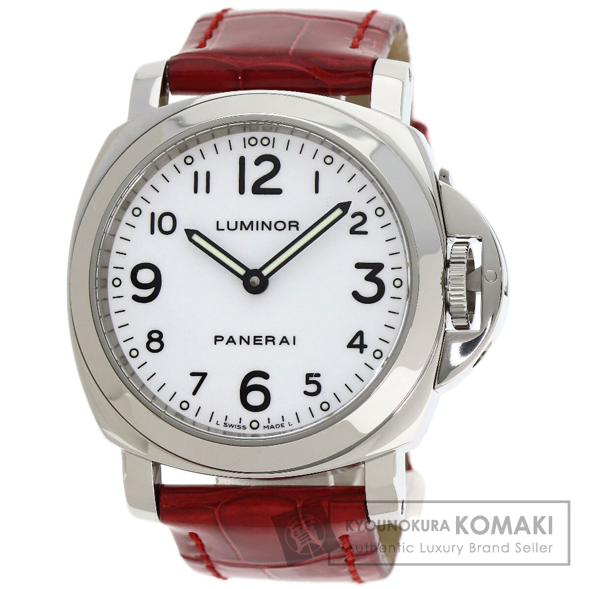 パネライ PAM00114/OP6568 ルミノール ベース 44mm 腕時計 ステンレススチール/革 メンズ 【中古】【PANERAI】