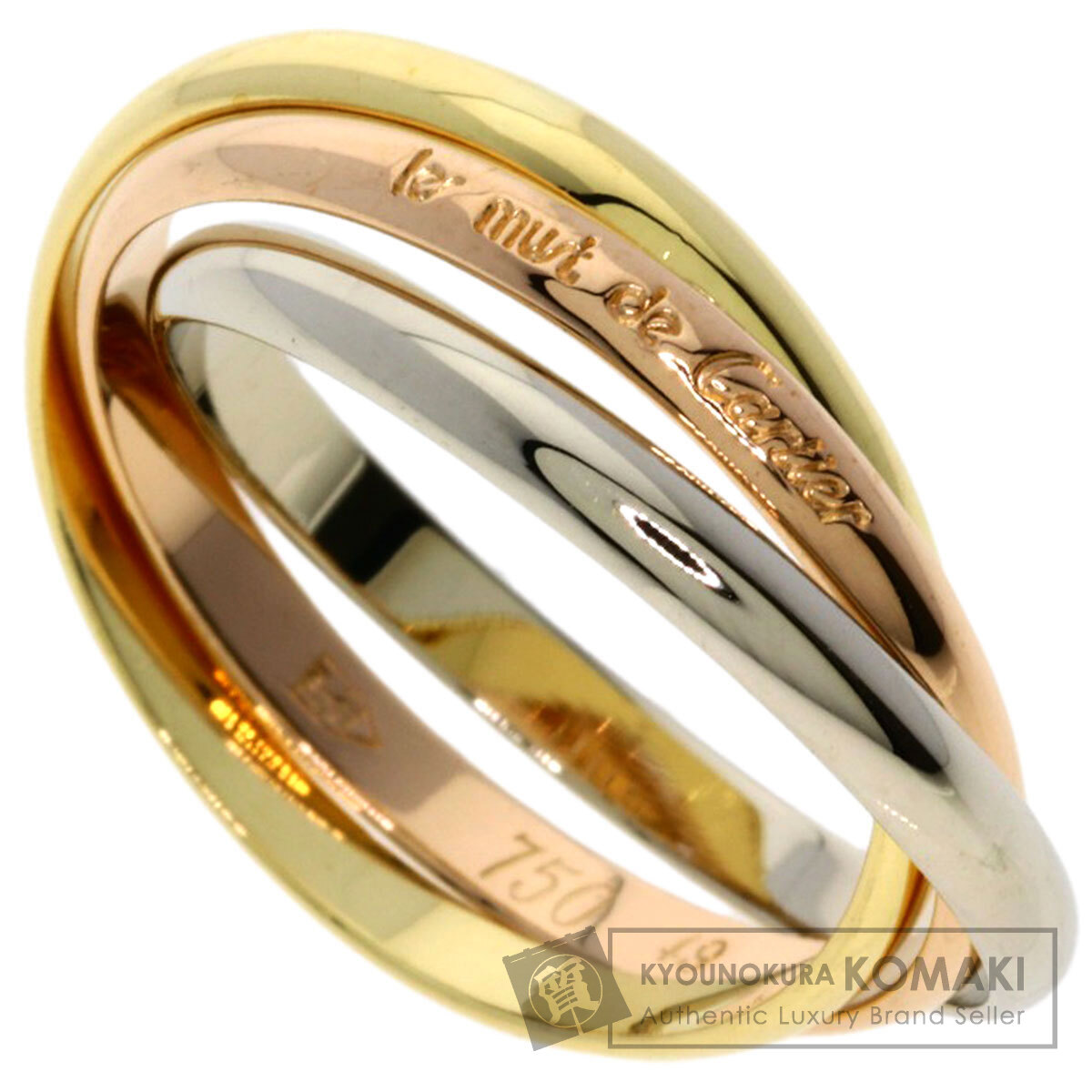 カルティエ　トリニティリングSM 楽天市場】カルティエ トリニティリング XS #48 リング・指輪 K18