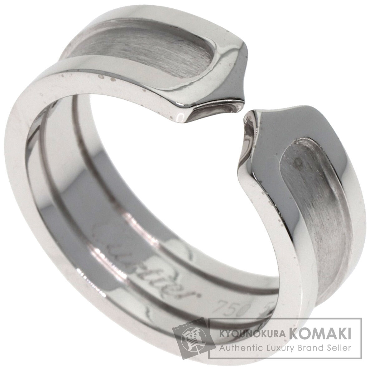 カルティエ C2 SM #52 リング・指輪 K18ホワイトゴールド レディース 【中古】【CARTIER】