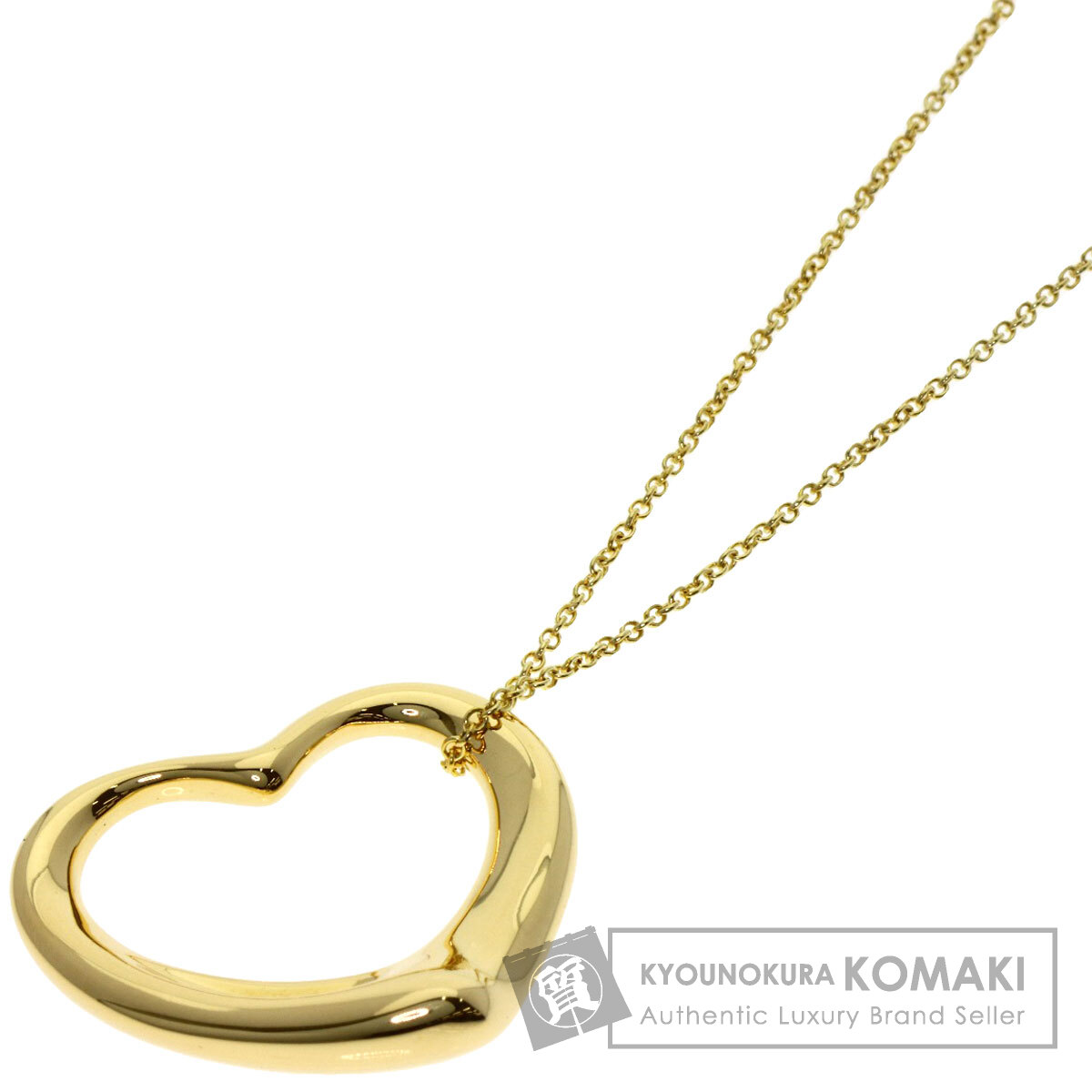 ティファニー オープンハート ネックレス K18イエローゴールド レディース 【中古】【TIFFANY&Co.】