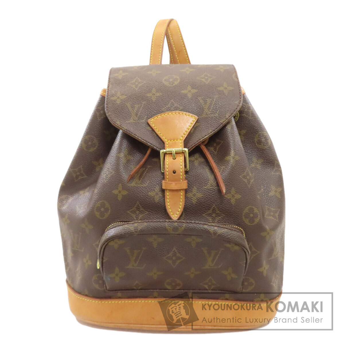 ルイヴィトン M51136 モン掏摸MM 背嚢・デイパック モノグラム帆布 レディース 【中古】【LOUIS VUITTON】