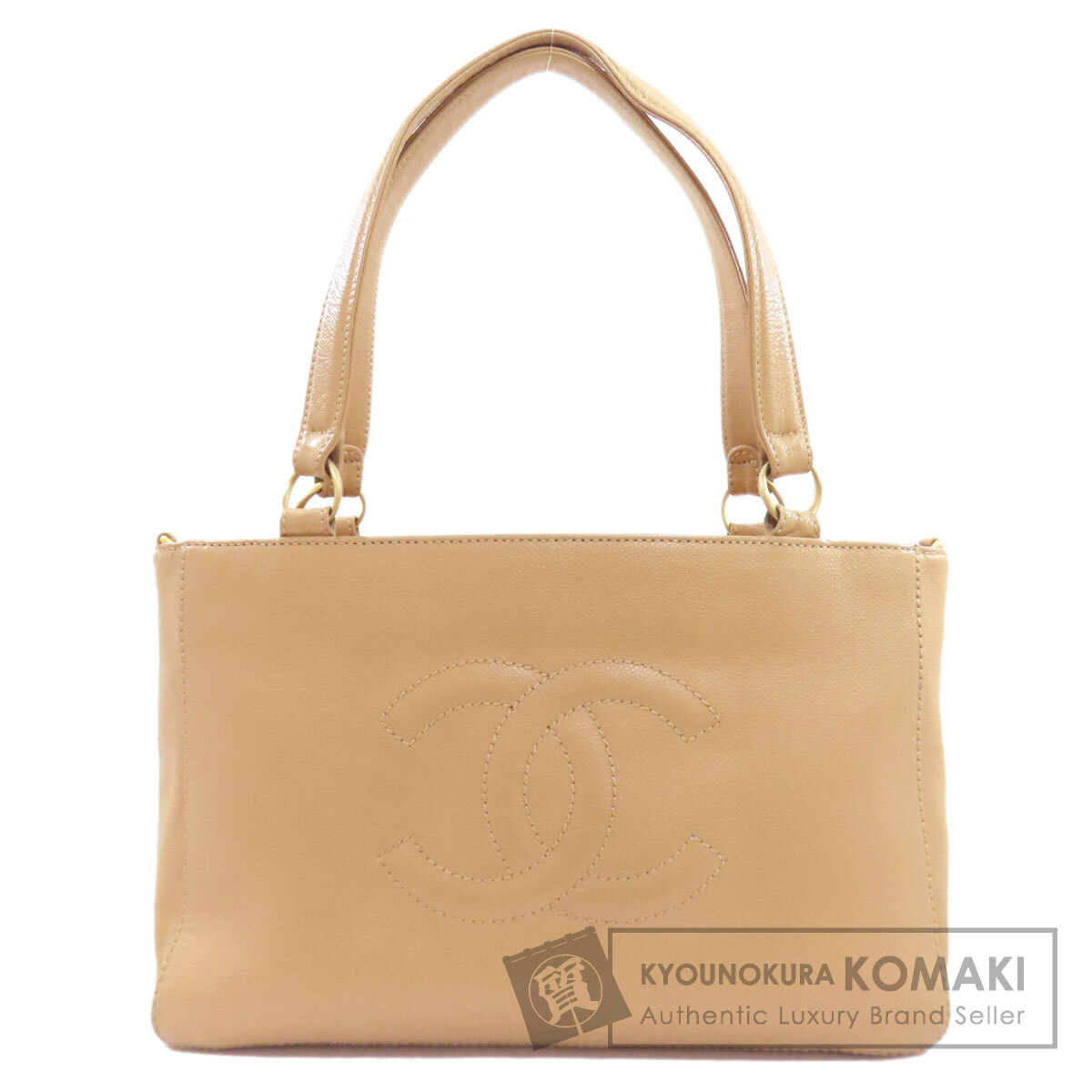 シャネル ココマーク ゴールド金具 トートバッグ グレインド カーフスキン レディース 【中古】【CHANEL】