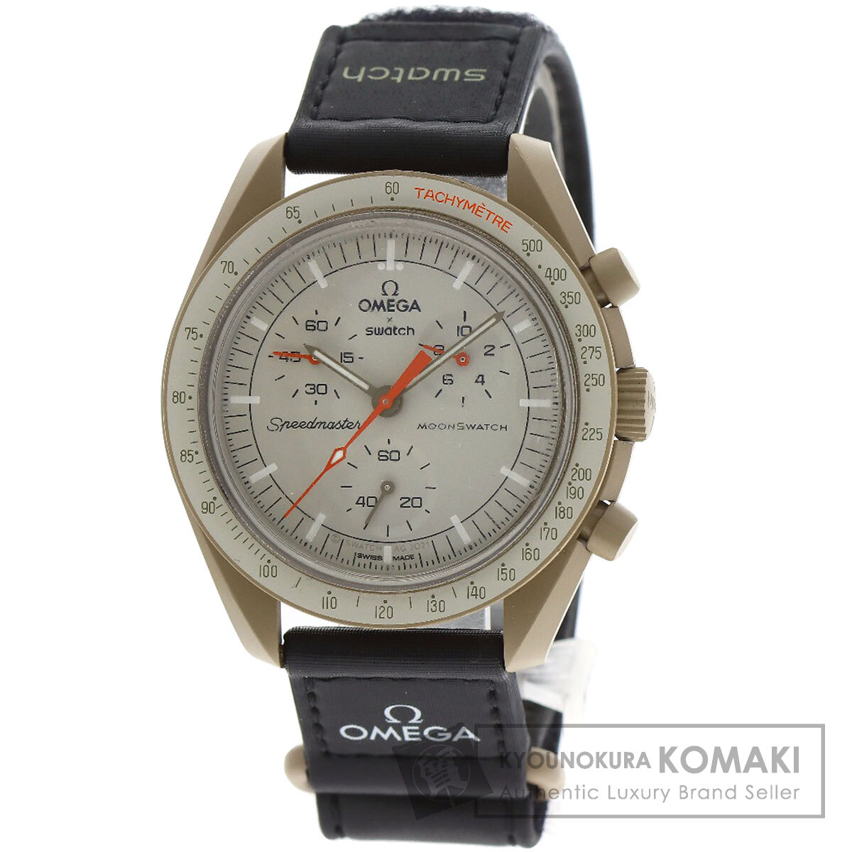 スウォッチ SO33C100 オメガコラボ ムーンスウォッチ MISSON TO JUPITER 腕時計 セラミック/ナイロン メンズ 【中古】【Swatch】