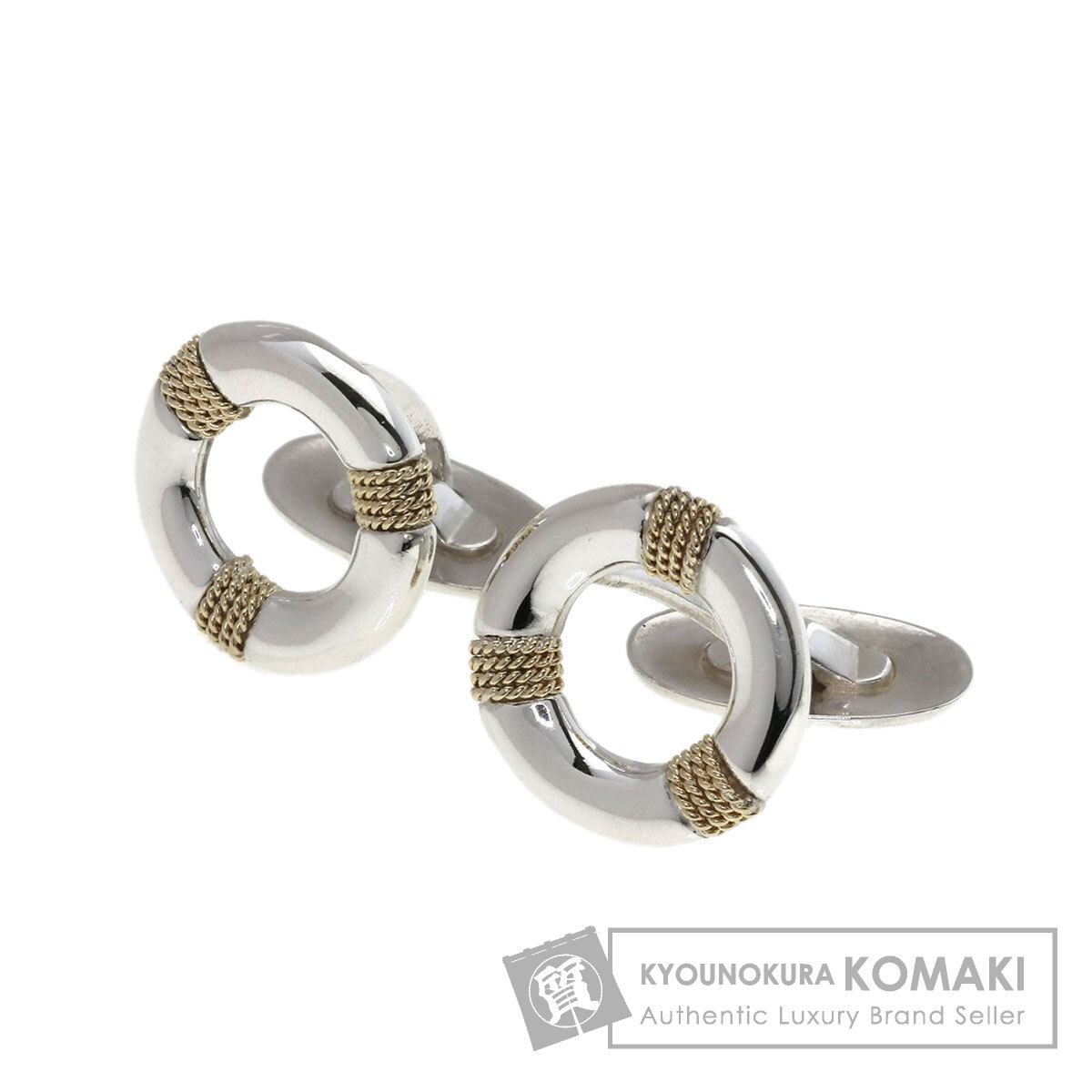ティファニー サークル カフス シルバー/K18YG メンズ 【中古】【TIFFANY&Co.】|ブランド京の蔵小牧【最安挑戦!】