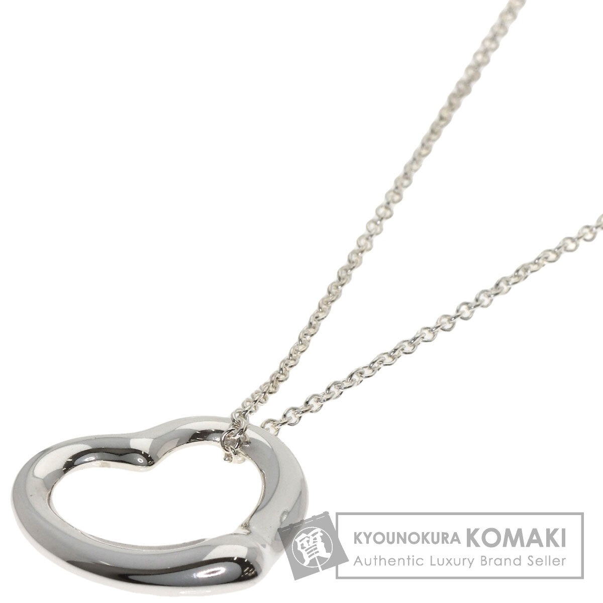ティファニー オープンハート ネックレス シルバー レディース 【中古】【TIFFANY&Co.】