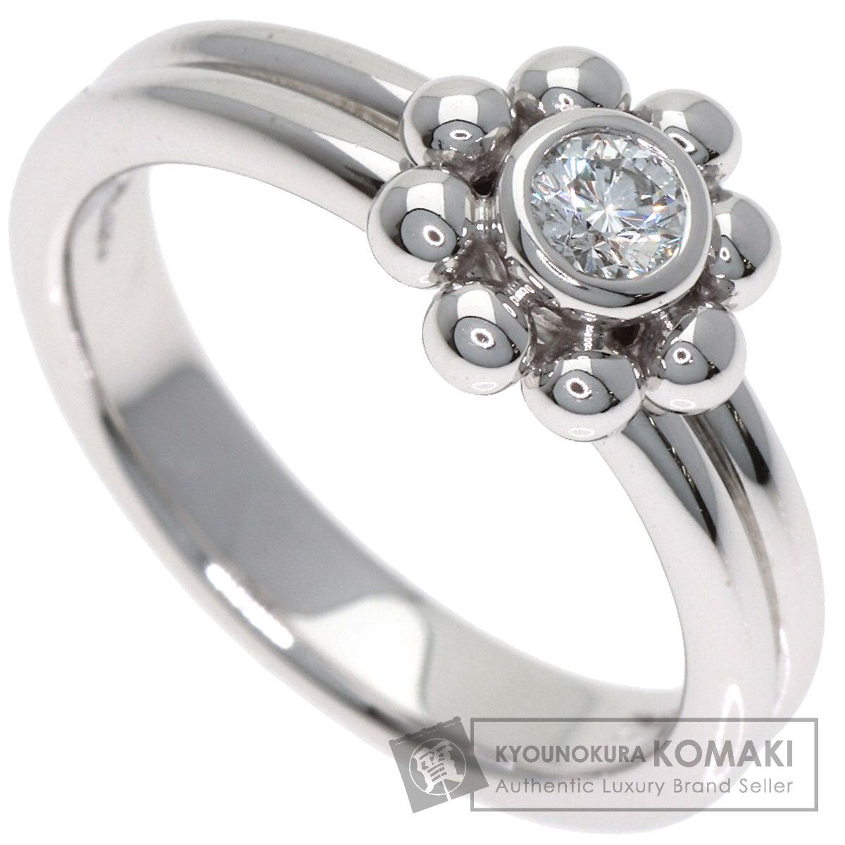 ティファニー ジョリービーズ ダイヤモンド リング・指輪 K18ホワイトゴールド レディース 【中古】【TIFFANY&Co.】