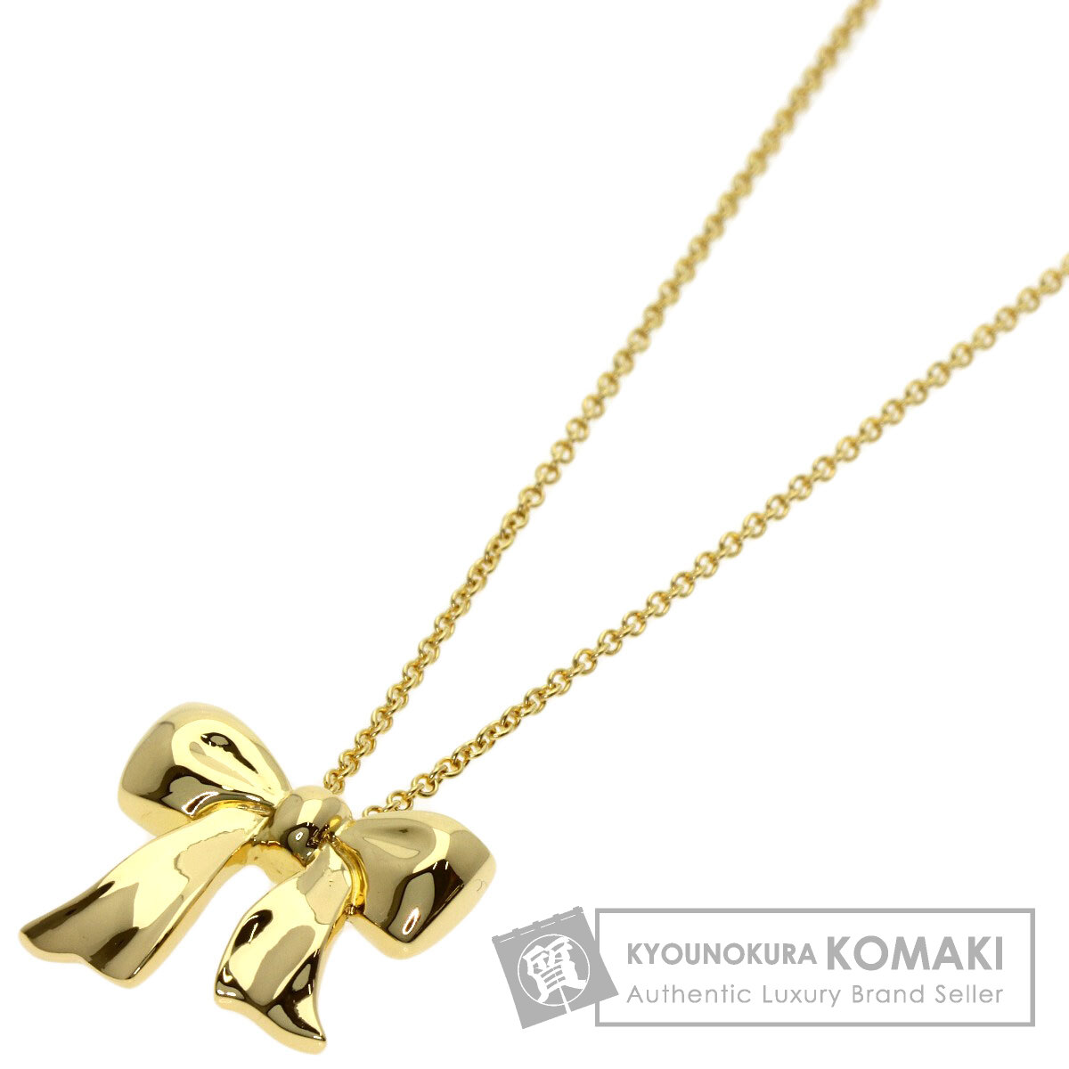 楽天市場】ティファニー ハート リボン ネックレス シルバー/K18YG