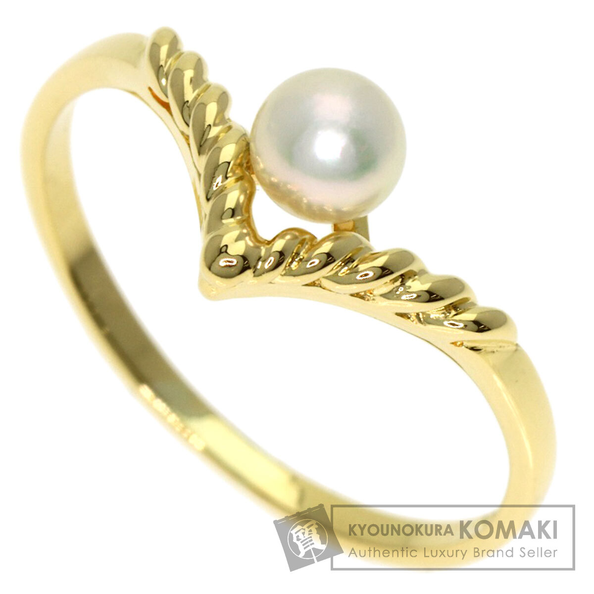 ミキモト パール 真珠 リング・指輪 K18イエローゴールド レディース 【中古】【MIKIMOTO】