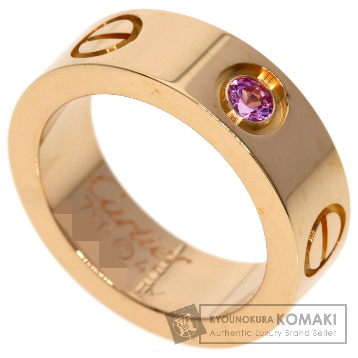 【サマーセール Specialcoupon対象商品 7/24～7/29 】カルティエ ラブリング 1P ピンクサファイア #45 リング・指輪 K18ピンクゴールド レディース 【中古】【CARTIER】｜ブランド京の蔵小牧【最安挑戦！】