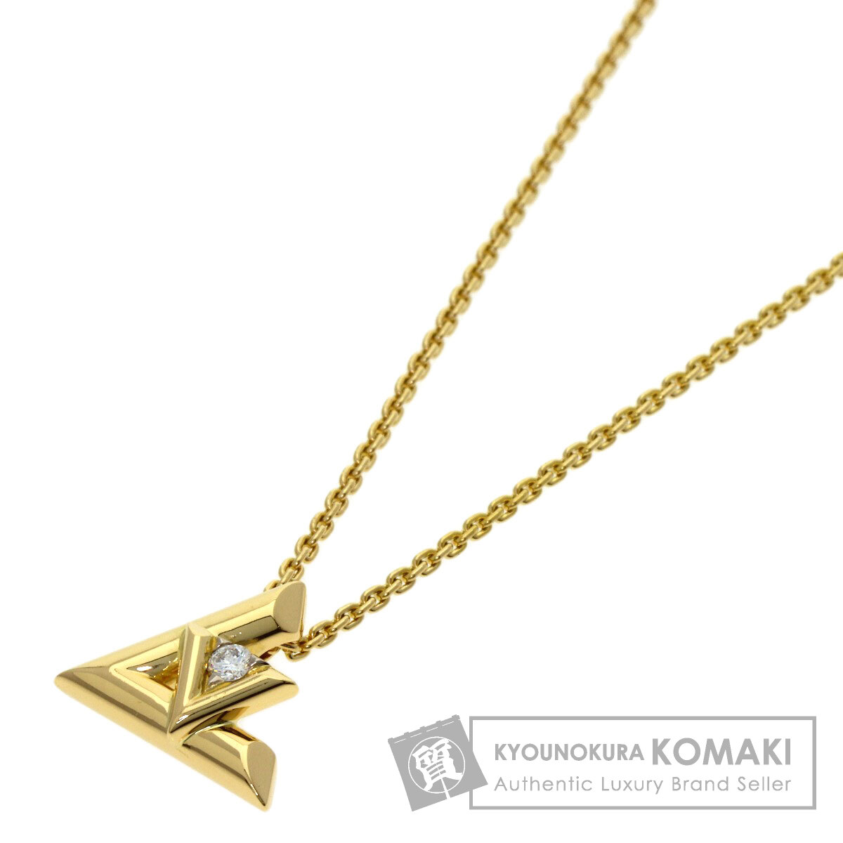 ルイヴィトン ヴォルト ワン PM 1P ダイヤモンド Q93805 ネックレス K18イエローゴールド レディース 【中古】【LOUIS VUITTON】