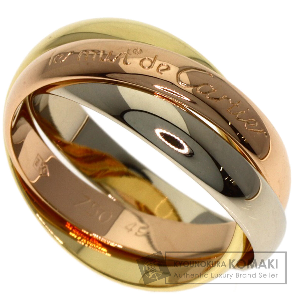 楽天市場】カルティエ トリニティ MM #49 リング・指輪 K18イエロー