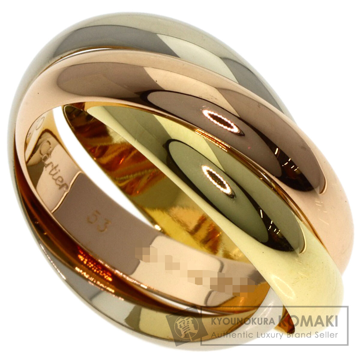 楽天市場】CARTIER カルティエ トリニティリング クラシック サイズ#53