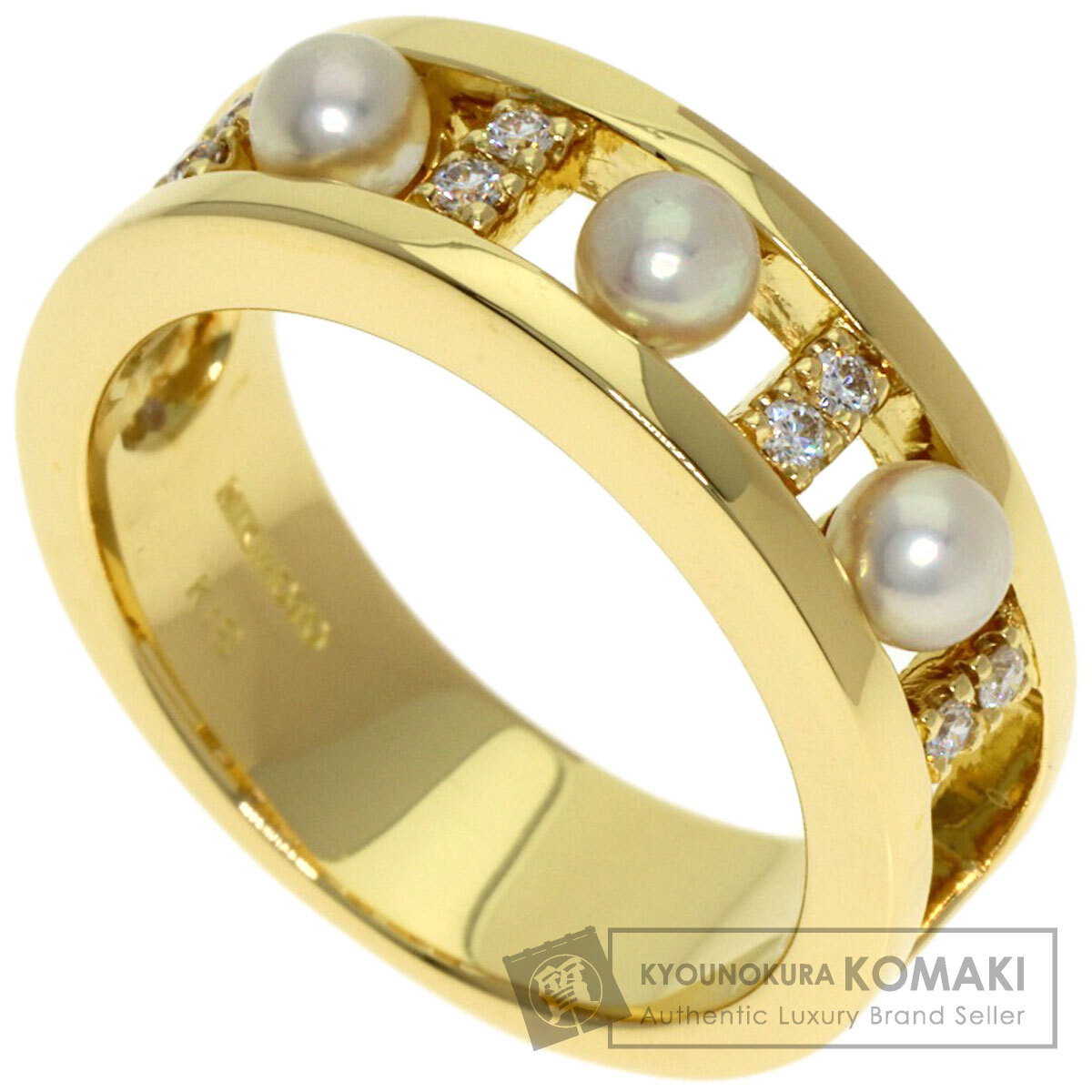 楽天市場】ミキモト ベビーパール 真珠 リング・指輪 K18イエロー