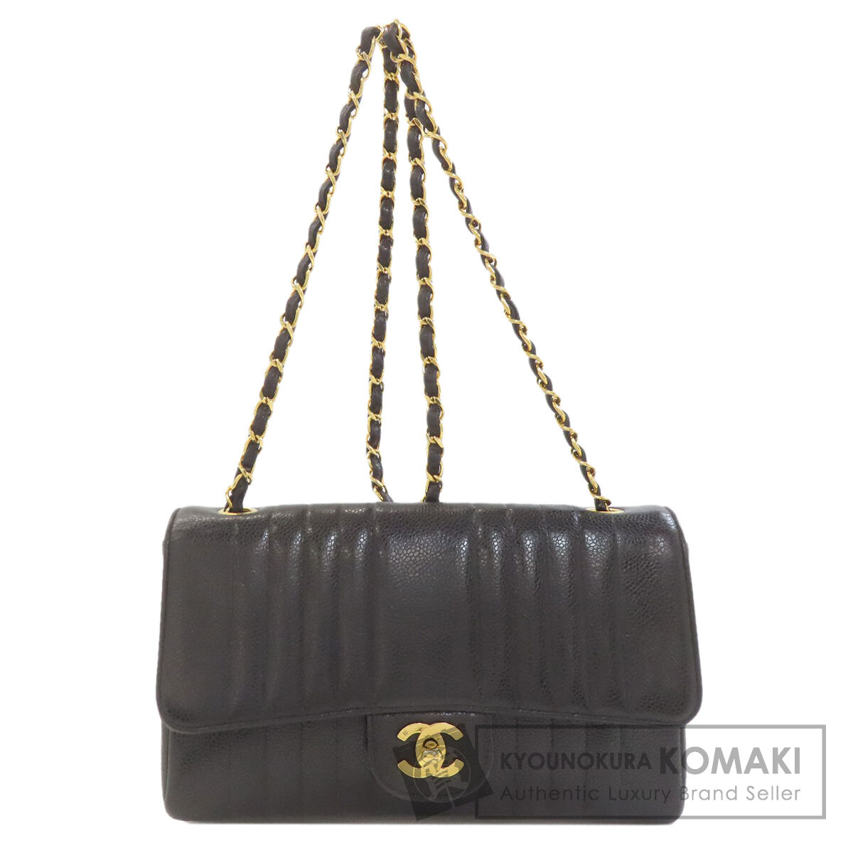 シャネル マドモアゼル チェーンショルダー ゴールド金具 ショルダーバッグ グレインド カーフスキン レディース 【中古】【CHANEL】
