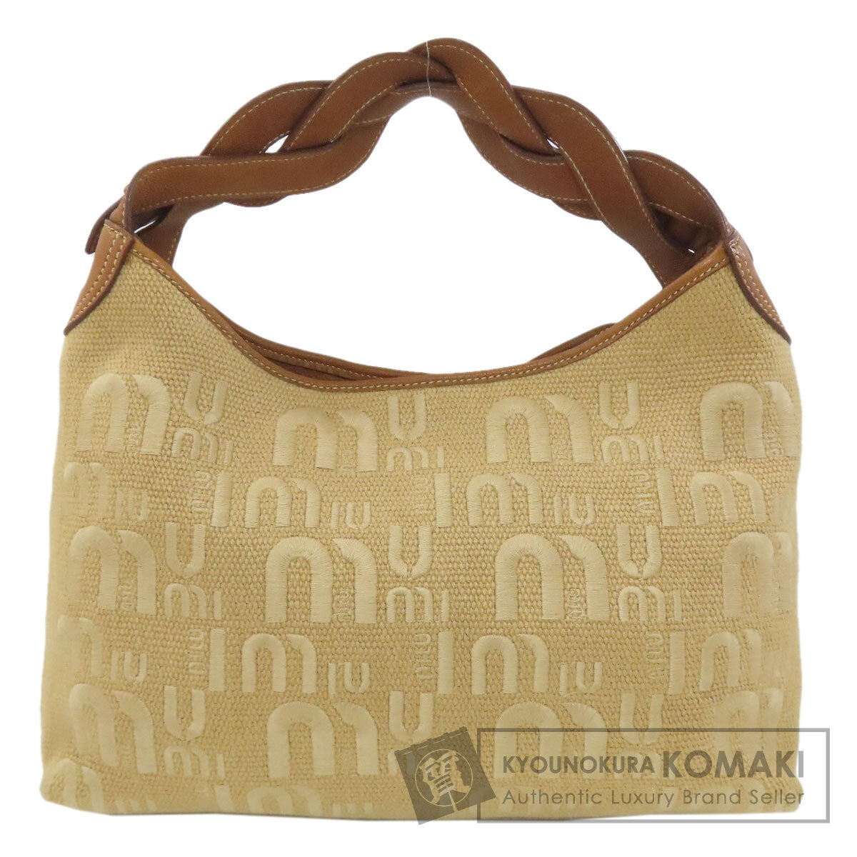 ミュウミュウ 一肩先 ショルダーバッグ 帆布 レディース 【中古】【MIUMIU】