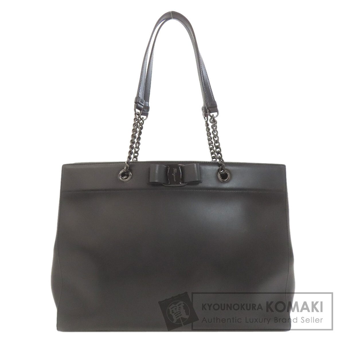サルヴァトーレフェラガモ ヴァラリボン トートバッグ なめし革 レディース 【中古】【Salvatore Ferragamo】