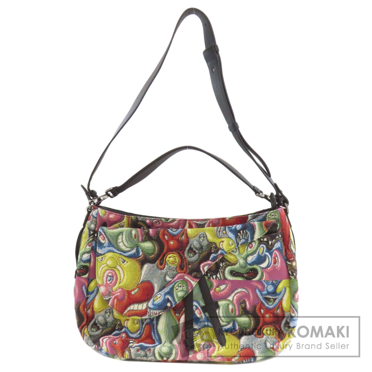 クリスチャンディオール サドル ケニー・シャーフ コラボ 2WAY トートバッグ キャンバス レディース 【中古】【CHRISTIAN DIOR】