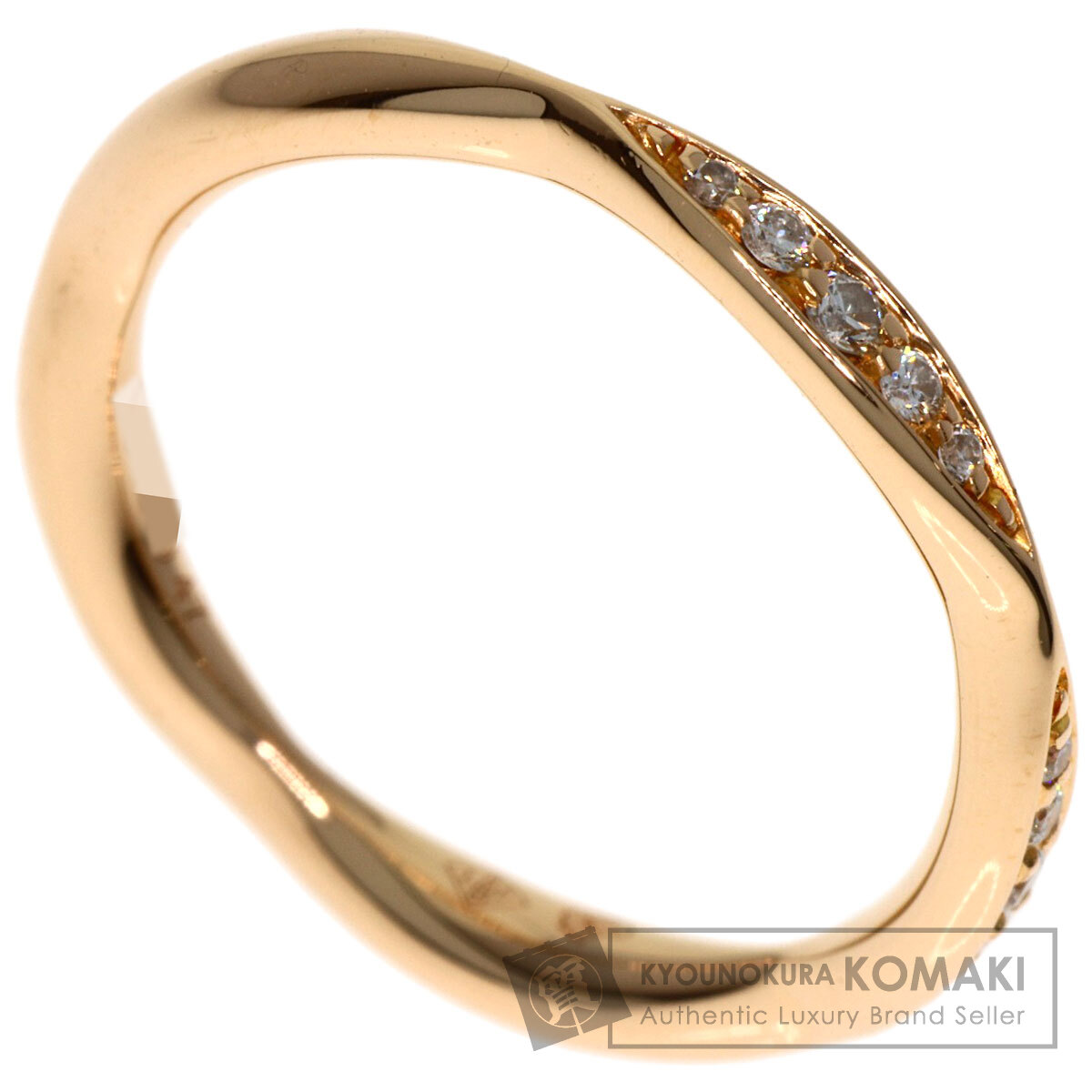 シャネル カメリア ハーフ ダイヤモンド リング・指輪 K18ピンクゴールド レディース 【中古】【CHANEL】