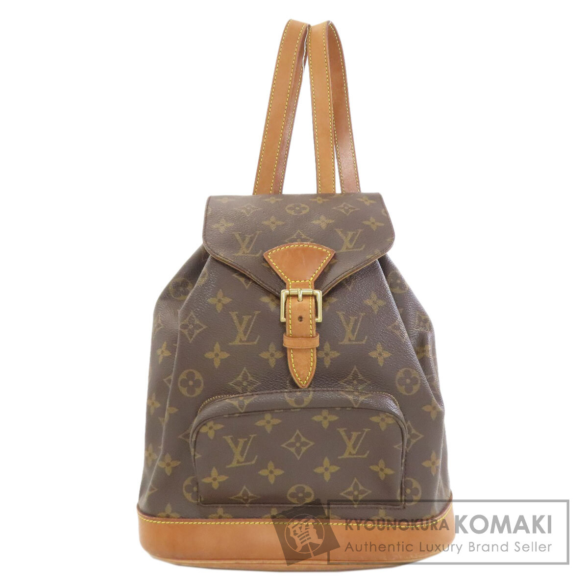 ルイヴィトン M51136 モン掏摸MM 背嚢・デイパック モノグラム帆布 レディース 【中古】【LOUIS VUITTON】