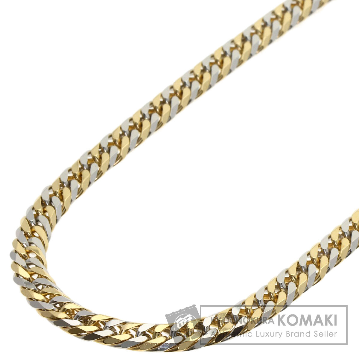 喜平 W6面 ロング ネックレス K18イエローゴールド/PT850 70.2g レディース 【中古】